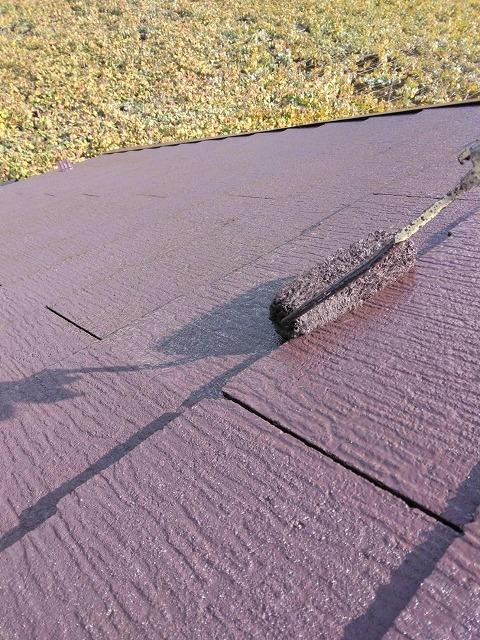 甲州市　屋根塗装工事